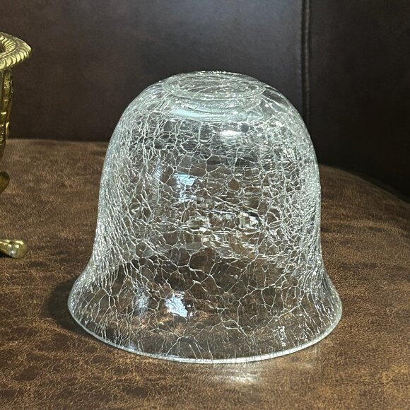 Vintage 3 Leg Brass Cherubs Cupid Pedestal Stand With Crackle Glass Bowl - Picture 10 of 16